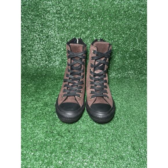Converse All Star Fur Lined Brown Suede High Top Ankle Boots Women’s Size 6.5 - Picture 7 of 14